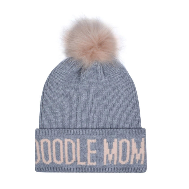 Doodle Mom Pompom Knit Beanie