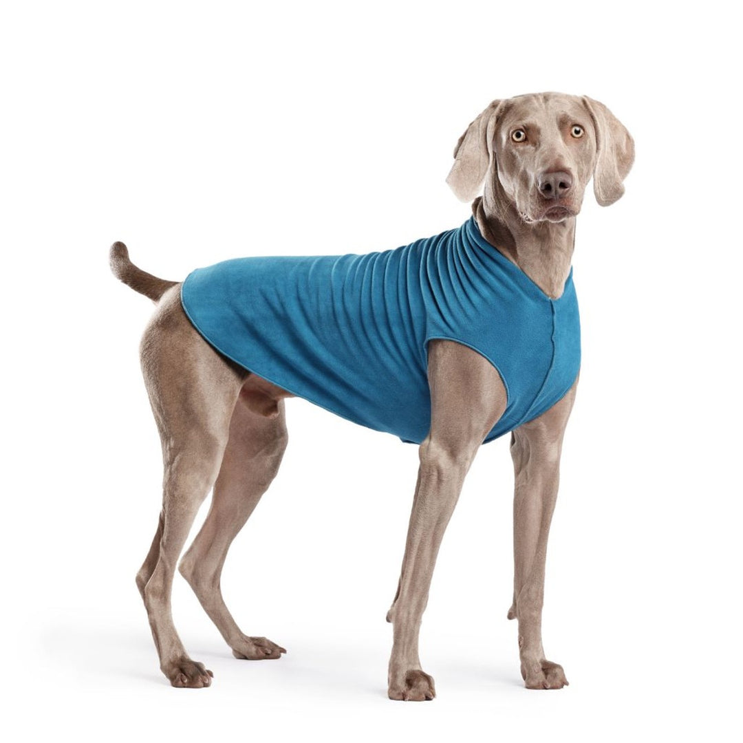 Gold Paw Stretch Fleece - Marine Blue