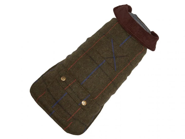 Green Tweed Dog Coat