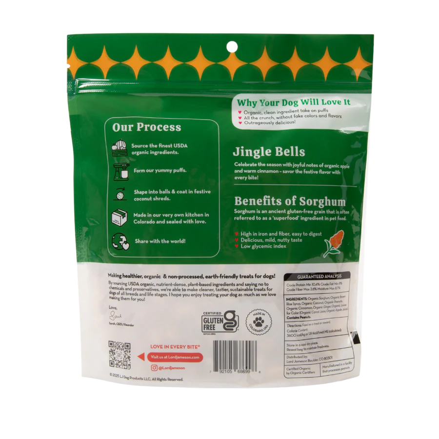Jingle Bells Organic Dog Treats