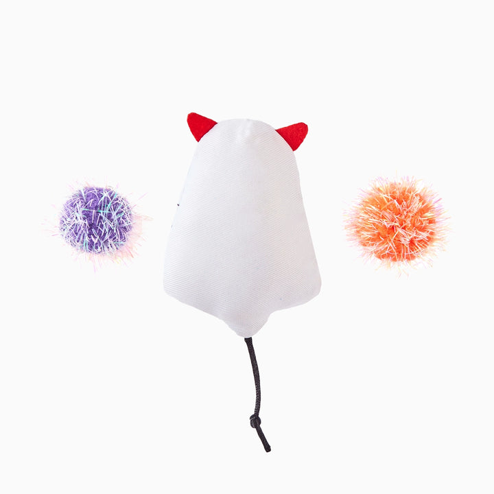 Spooky Ghost Kitty Toy Set