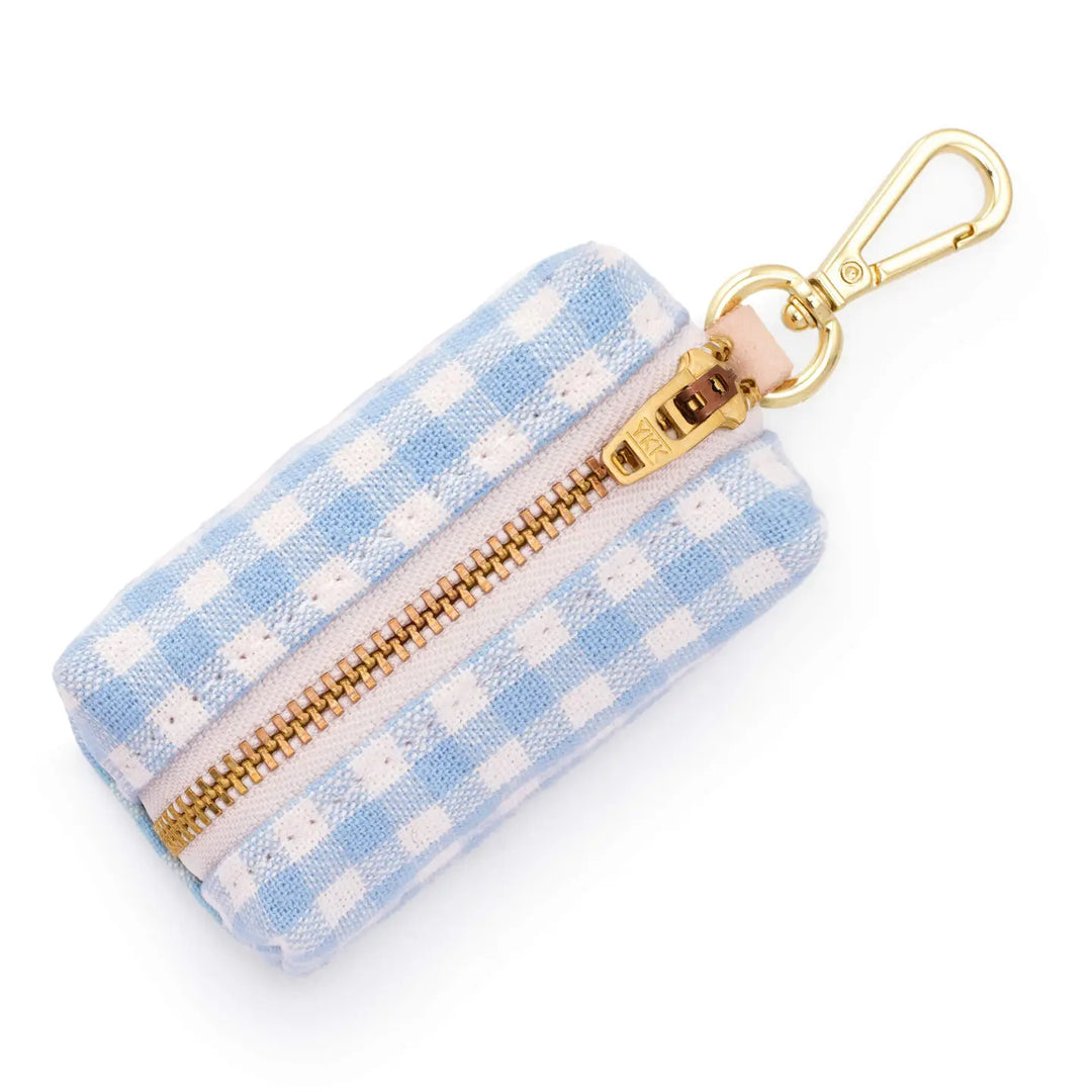The Foggy Dog Bag Dispenser - Sky Blue Gingham