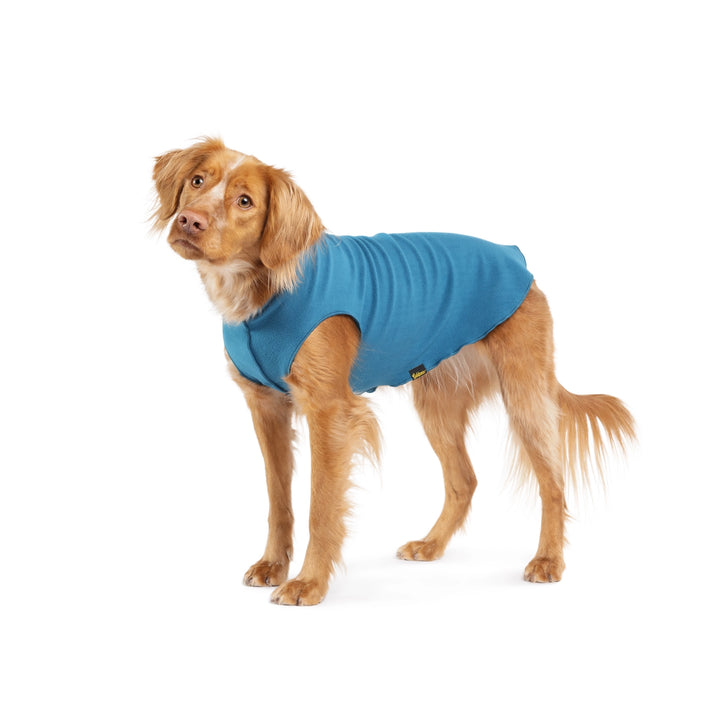 Gold Paw Stretch Fleece - Marine Blue