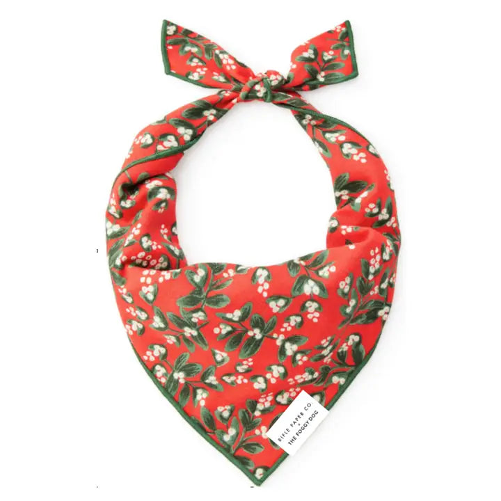 Foggy Dog Mistletoe Dog Bandana