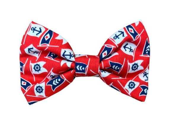Red, White & Blue Nautical Flags Bow Tie