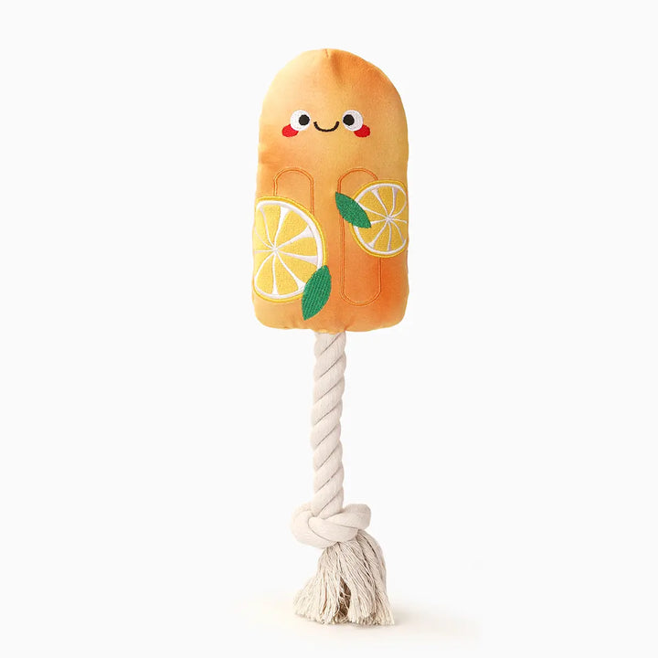 Orange Popsicle Plush Dog Toy