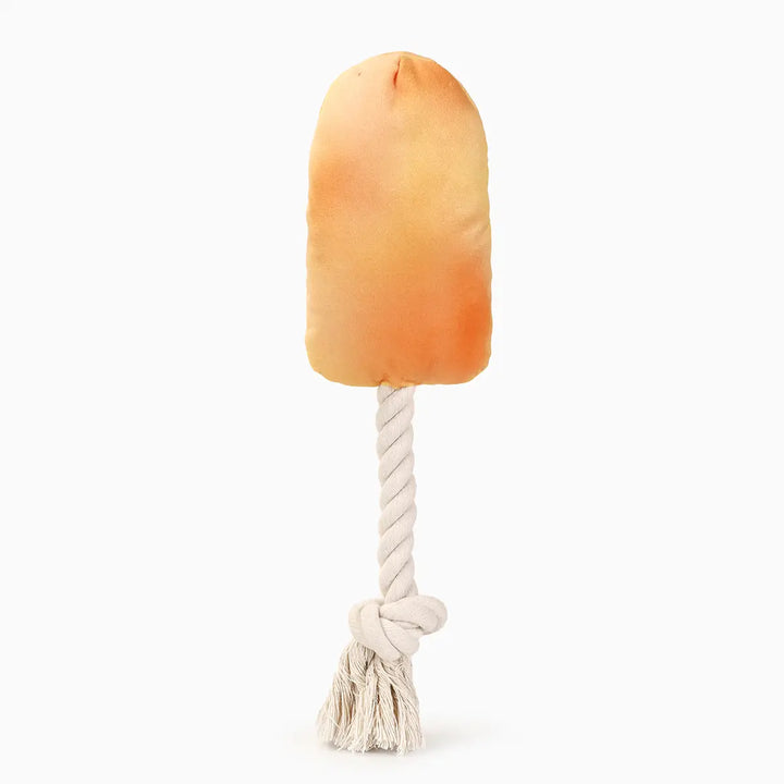 Orange Popsicle Plush Dog Toy
