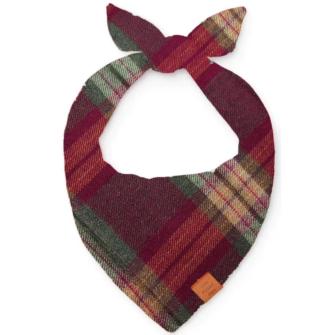 Orchard Plaid Flannel Dog Bandana