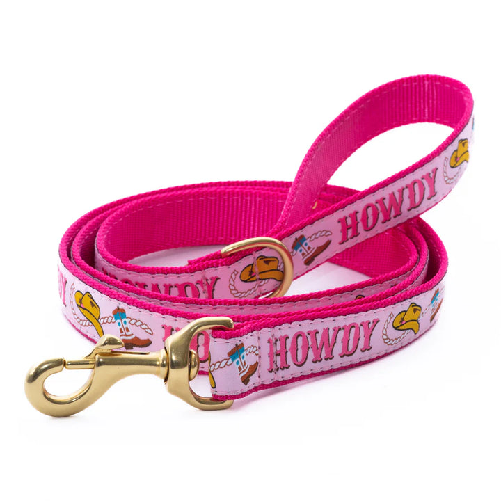 Pink "Howdy" Dog Lead