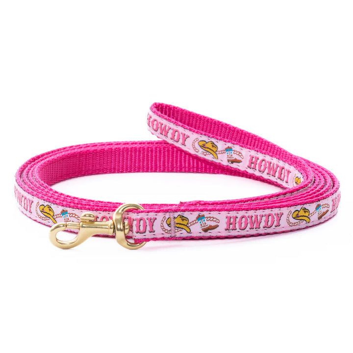 Pink "Howdy" Dog Lead