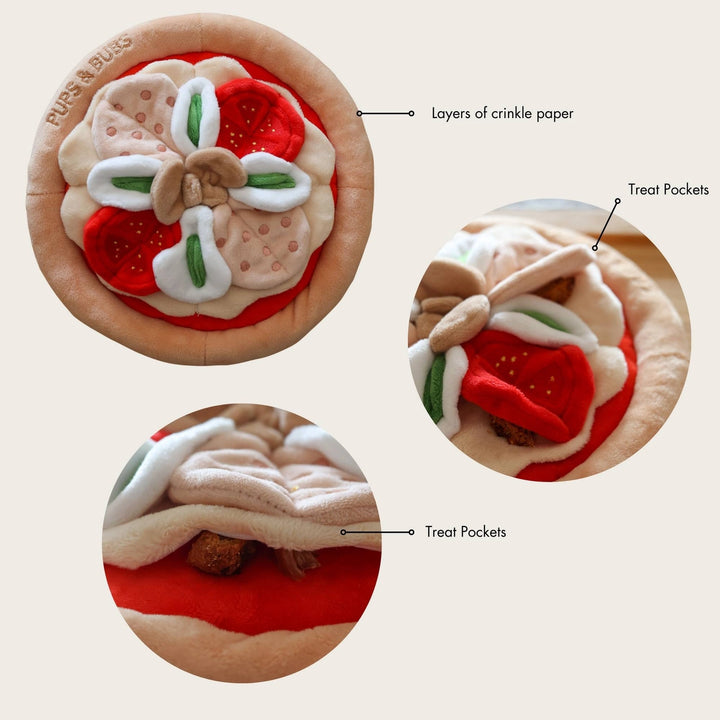 Pepperoni Pizza Snuffle Dog Toy