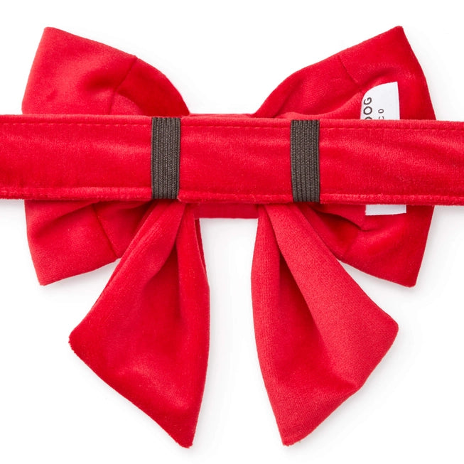 Red Velvet Dog Bow