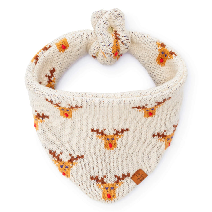 Reindeer Knit Dog Bandana
