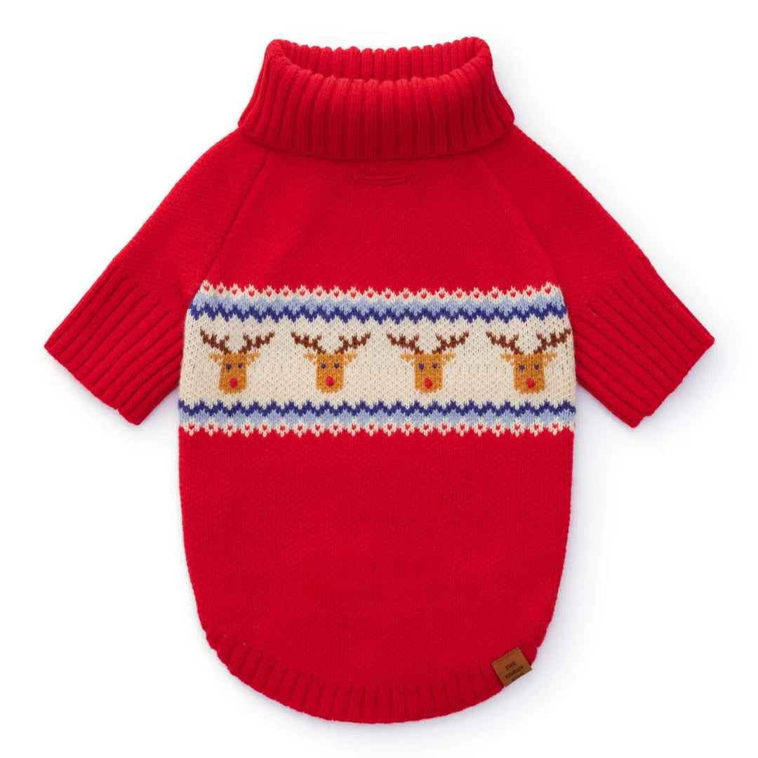 Reindeer Fair Isle Dog Sweater