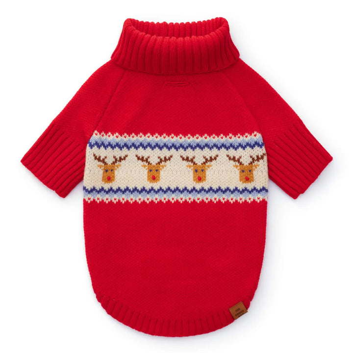 Reindeer Fair Isle Dog Sweater
