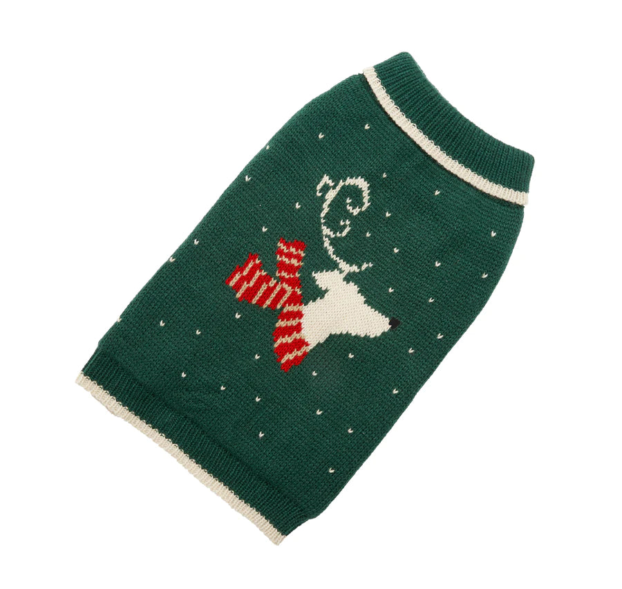 Green Reindeer Sweater