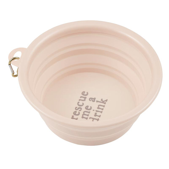 "Rescue Me a Drink" Collapsible Dog Bowl