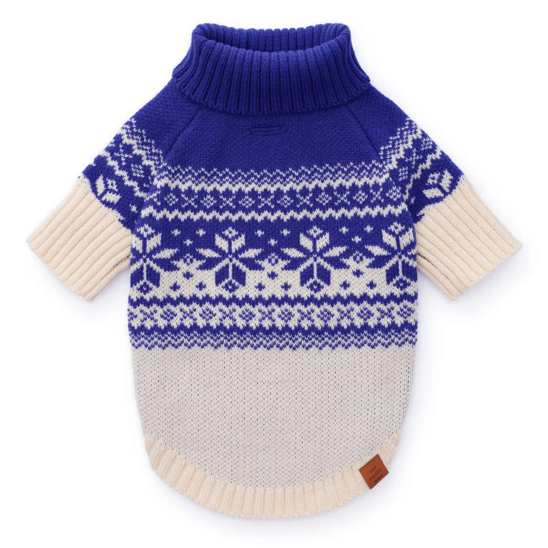 Snow Day Fair Isle Dog Sweater