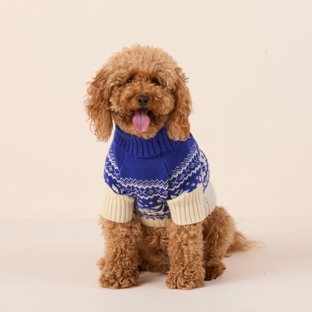 Snow Day Fair Isle Dog Sweater