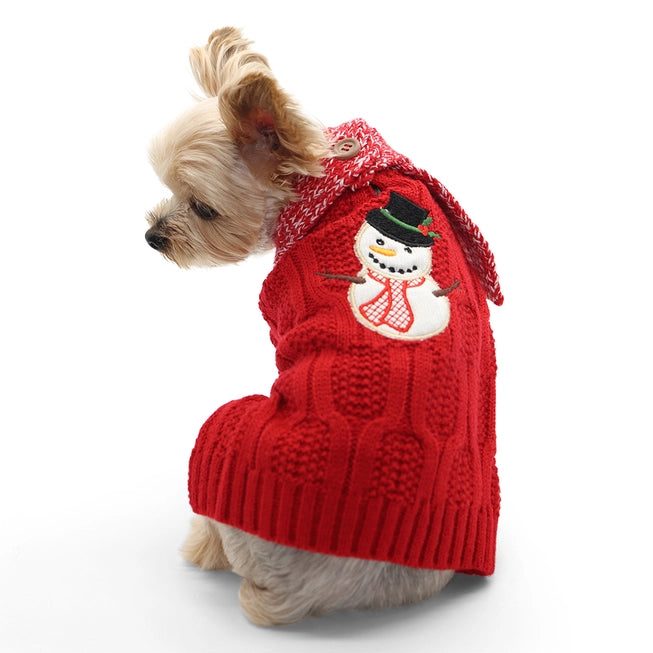 Snowman Scarf Dog Sweater