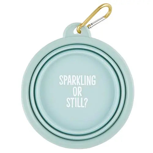 "Sparkling or Still" Collapsible Dog Bowl