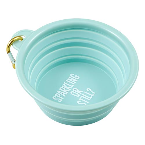 "Sparkling or Still" Collapsible Dog Bowl