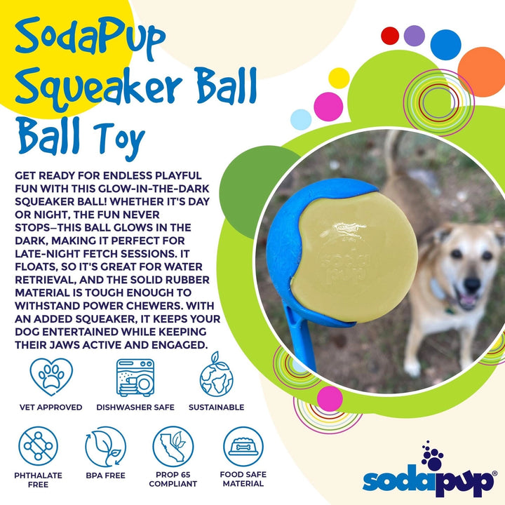 Glow-in-the-Dark Squeaky Dog Ball