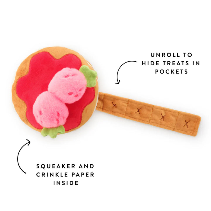 Strawberry Pancake Snuffle Dog Toy