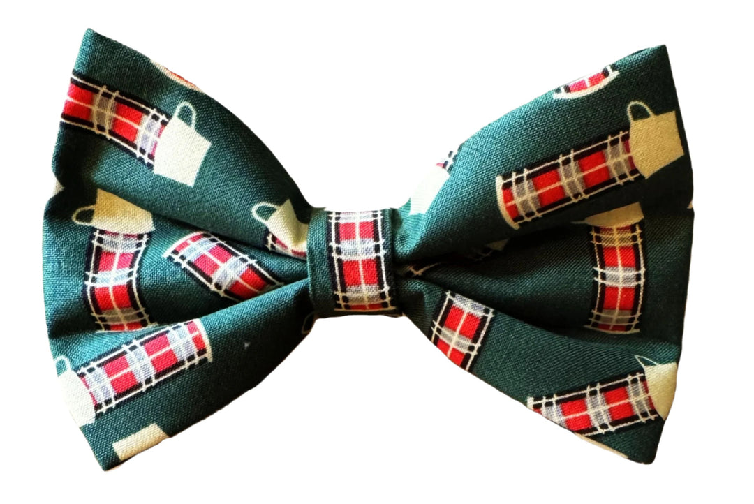 Retro Plaid Thermoses Bow Tie