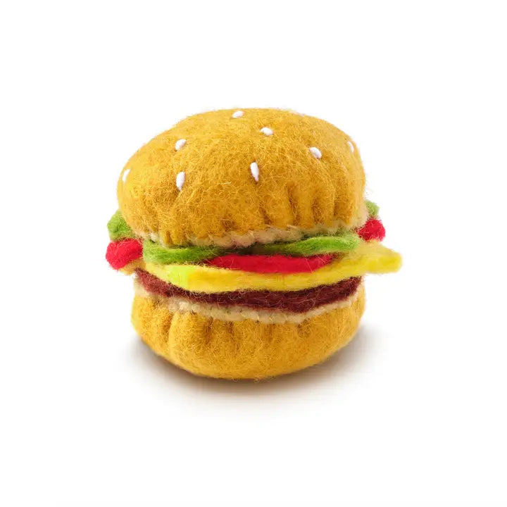 Woolly Hamburger Cat Toy